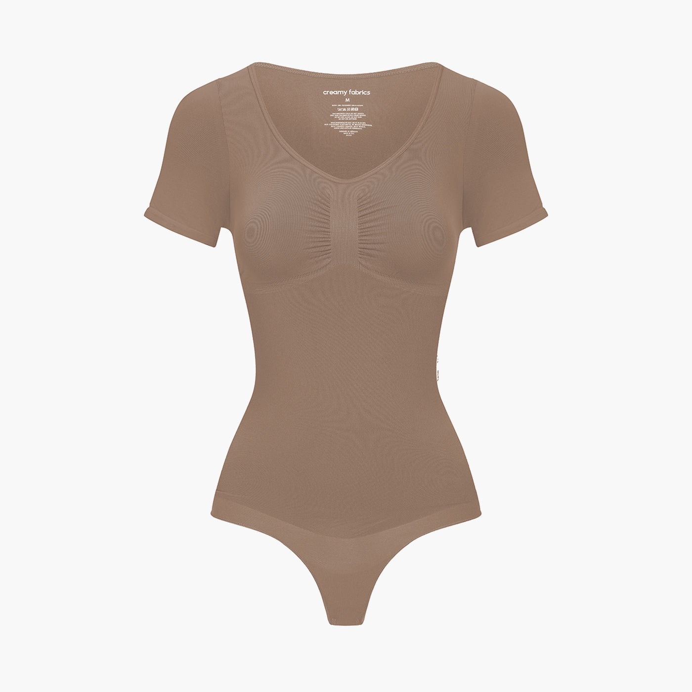 T-shirt bodysuit sculpting shapewear with thong - Secret Sale (#2)