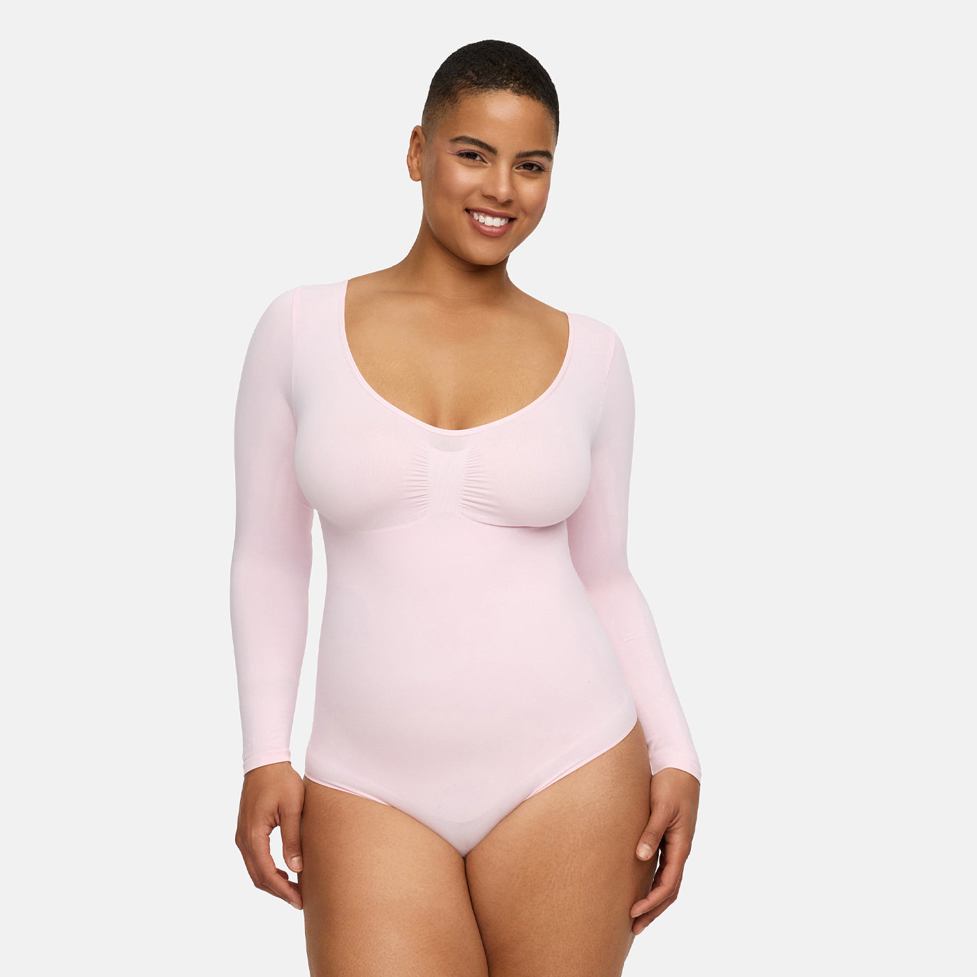 Bodysuit Sculpting Shapewear longsleeve with thong - Secret Sale