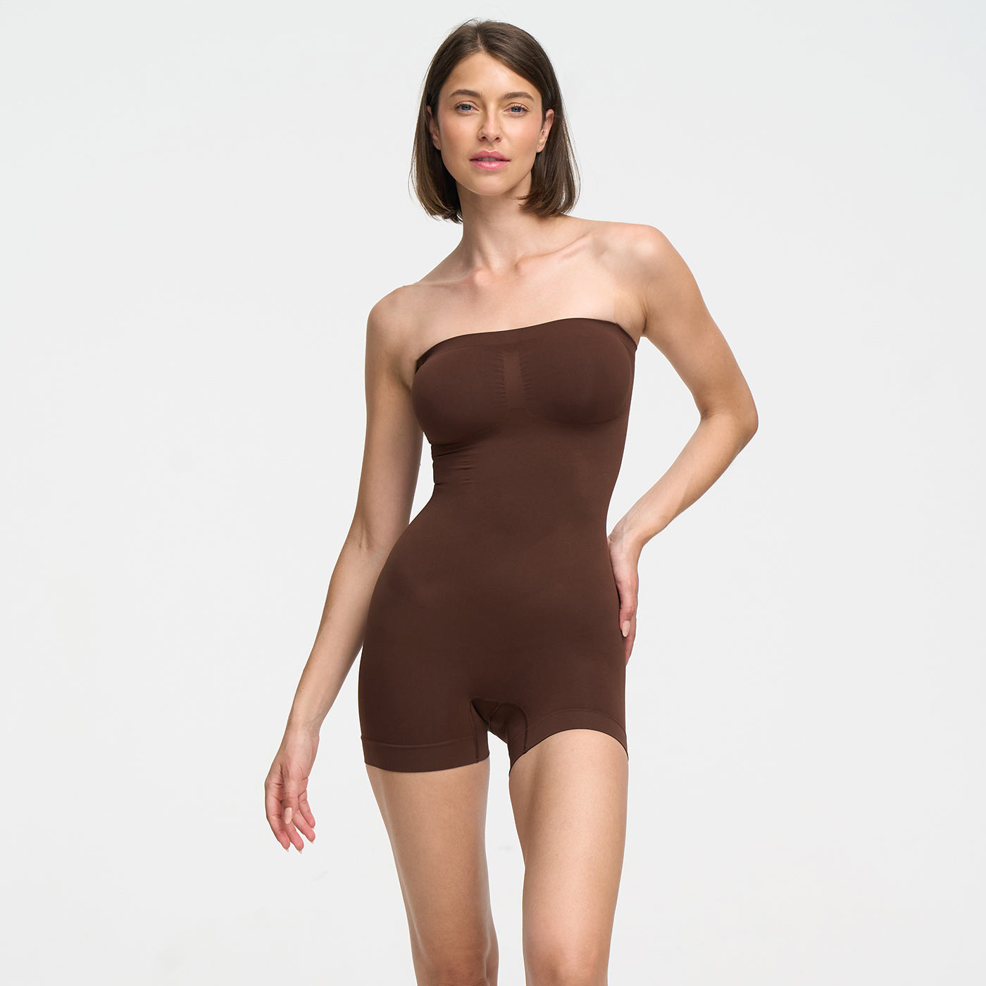 Strapless bodysuit sculpting shapewear with shorts - Secret Sale