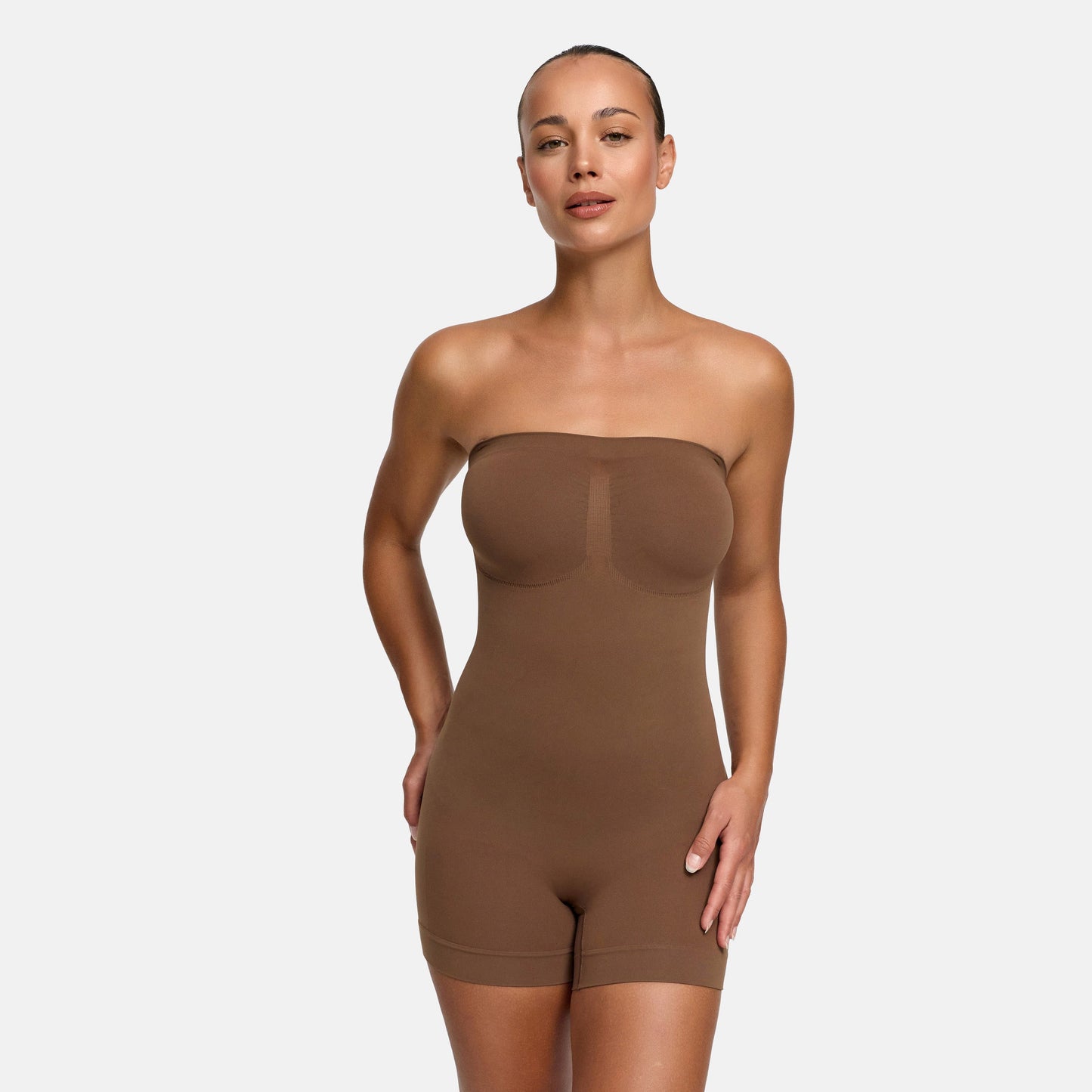 Strapless bodysuit sculpting shapewear with shorts - Secret Sale