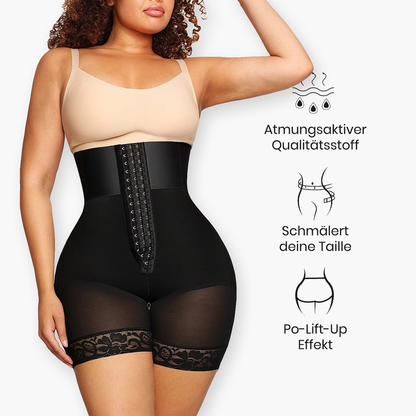 High-waisted shape shorts with butt lift and tummy support - (Secret Sale)
