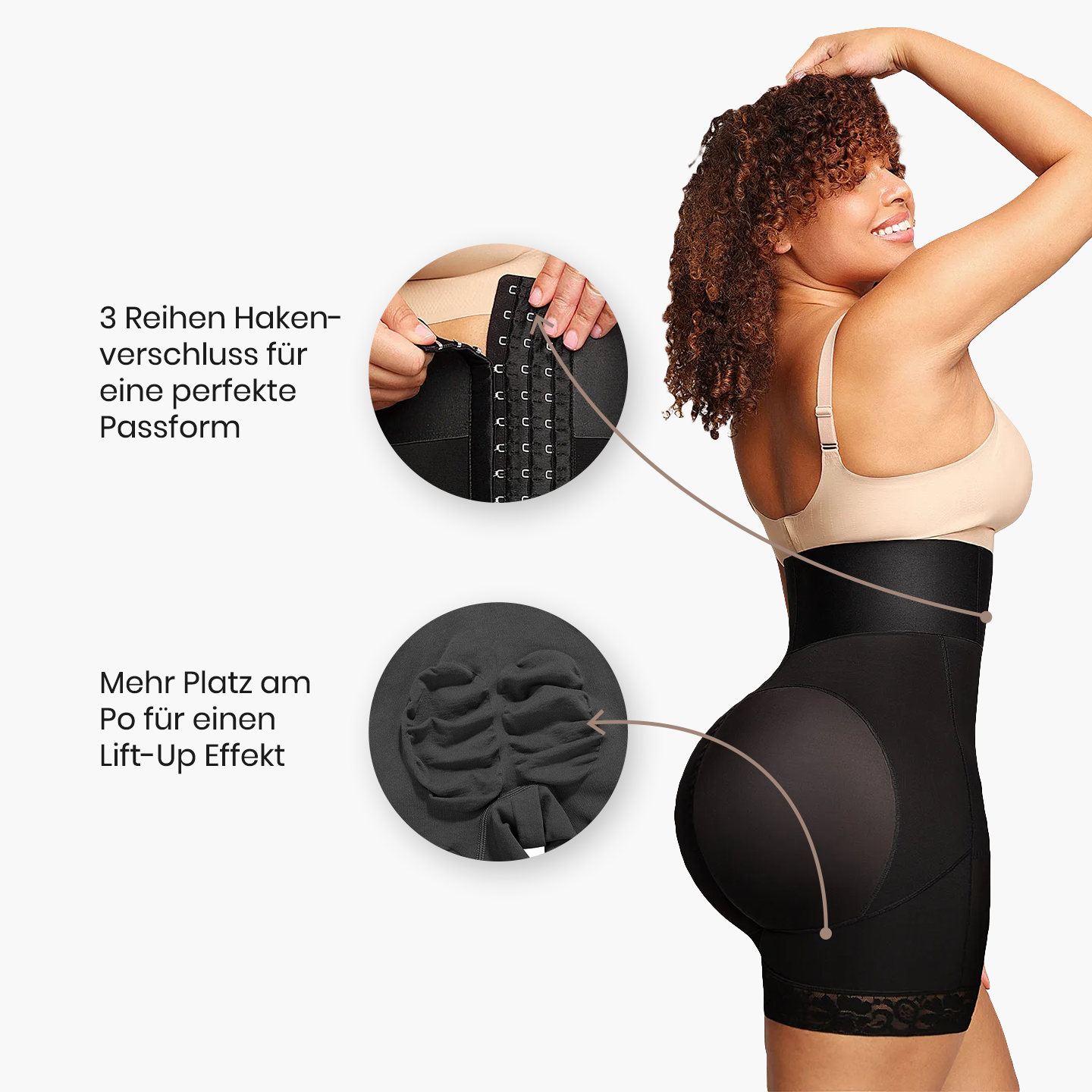 High-waisted shape shorts with butt lift and tummy support - (Secret Sale)
