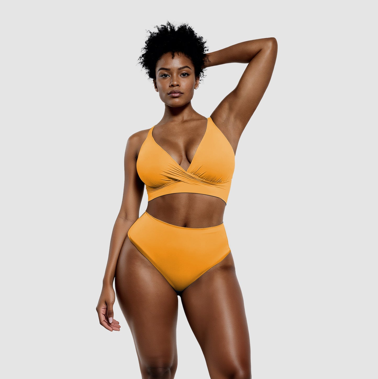 Twist bikini with shaping bikini bottoms