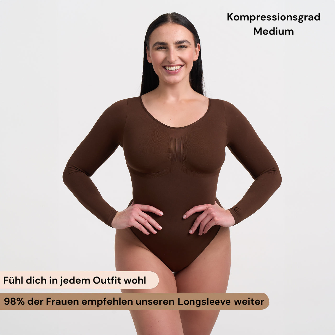 Bodysuit Sculpting Shapewear longsleeve with string