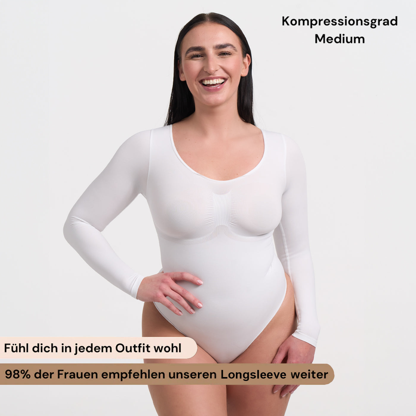 Bodysuit Sculpting Shapewear longsleeve with string