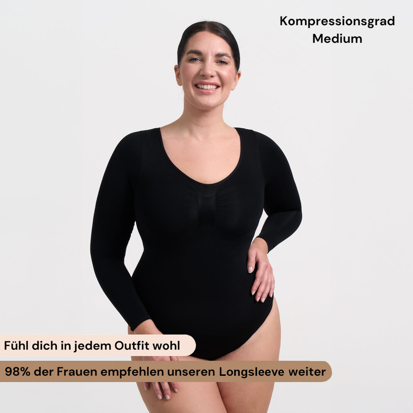 Bodysuit Sculpting Shapewear longsleeve with string