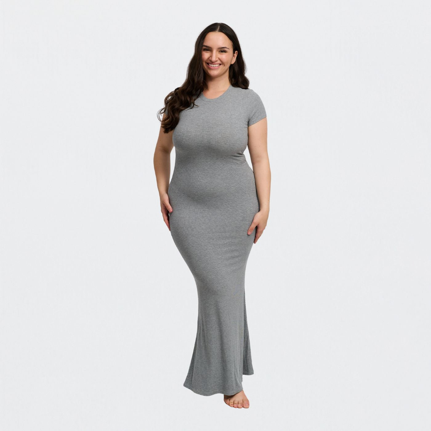 Ribbed T-shirt maxi dress - Secret Sale
