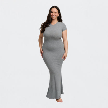 Ribbed T-shirt maxi dress - Secret Sale