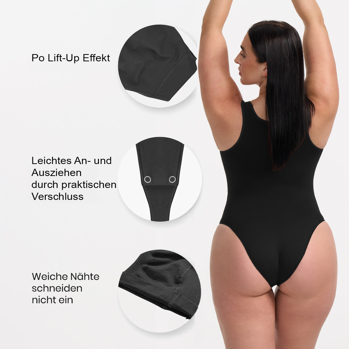 Tank bodysuit sculpting shapewear with briefs
