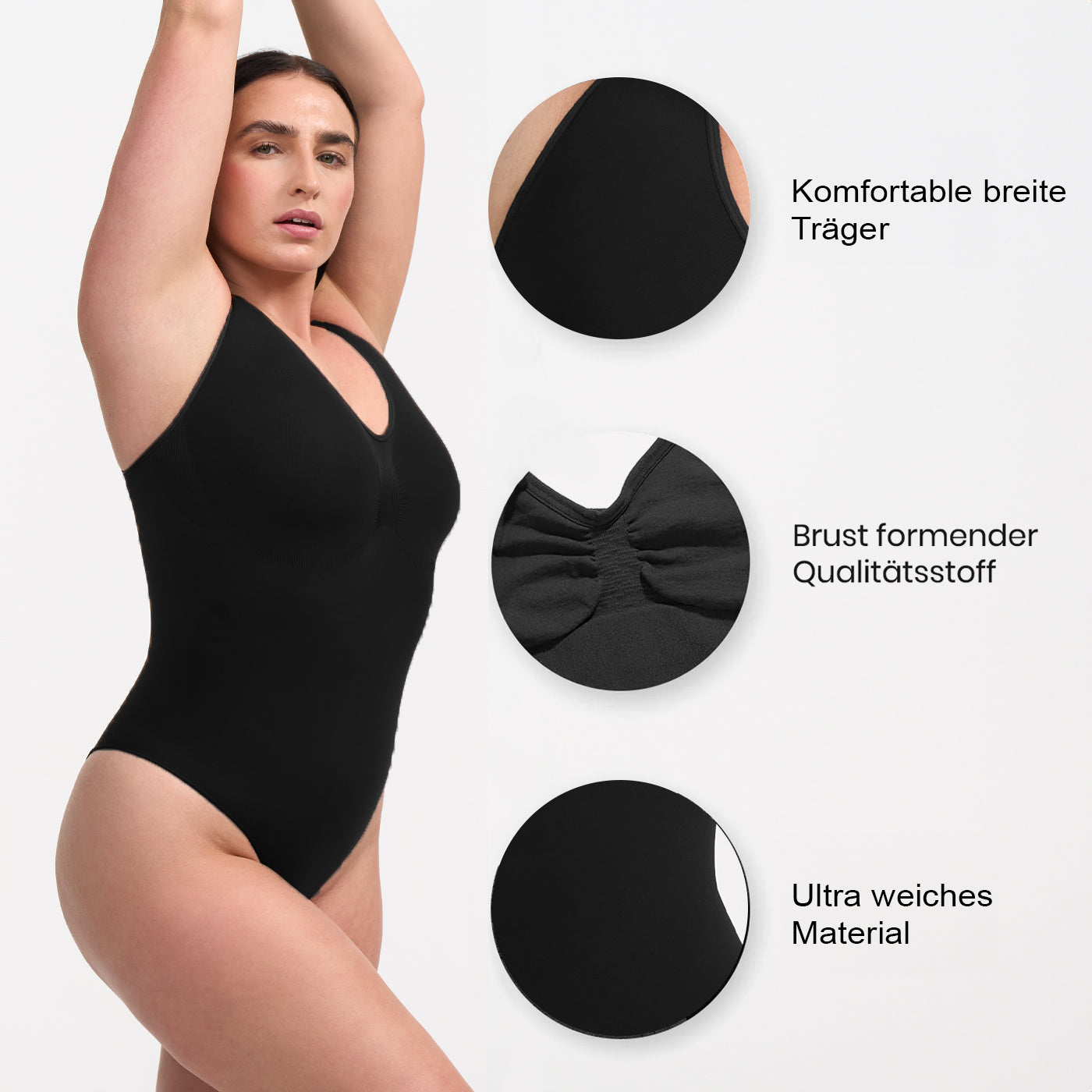 Tank bodysuit sculpting shapewear with briefs