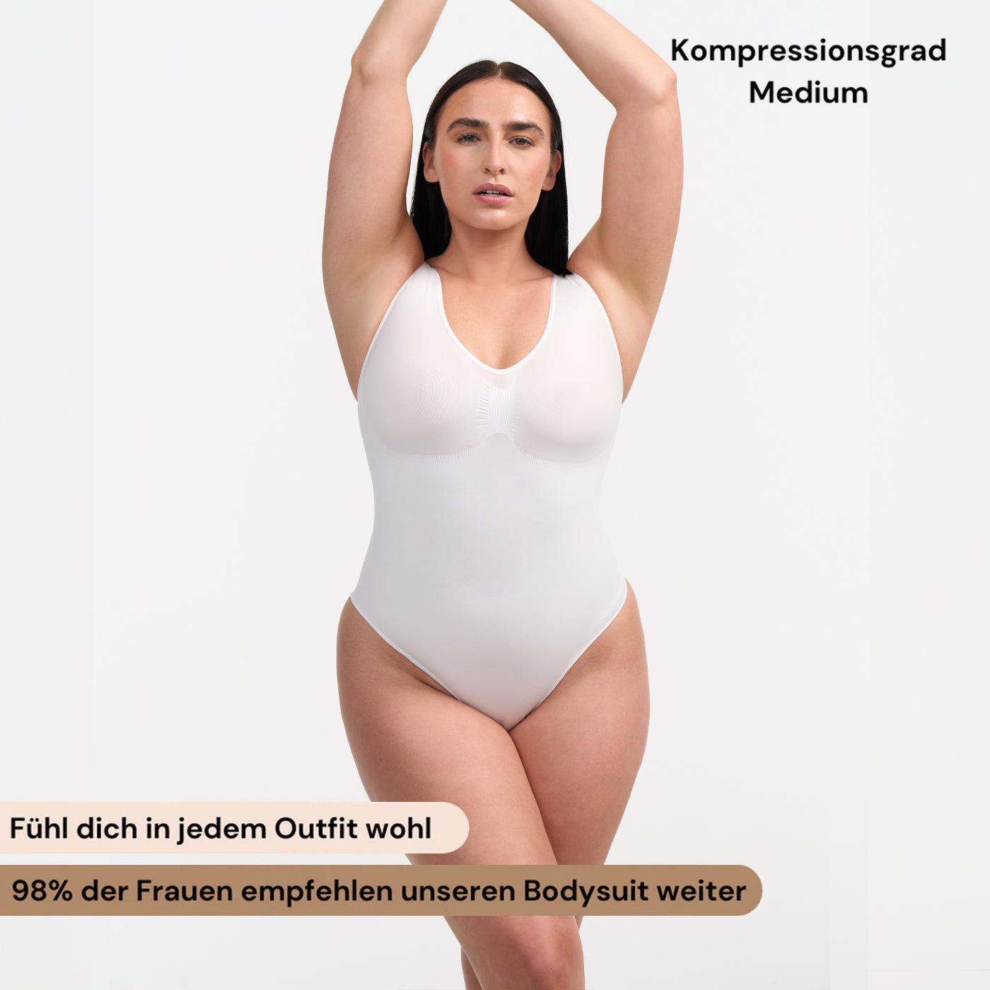 Tank bodysuit sculpting shapewear with briefs