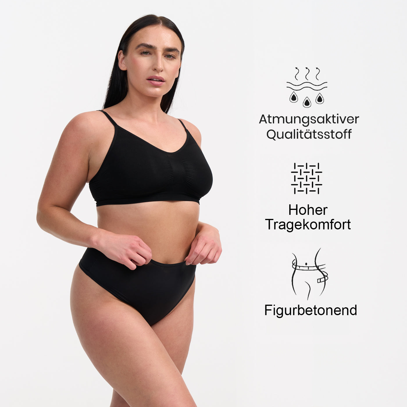 High-waist thong