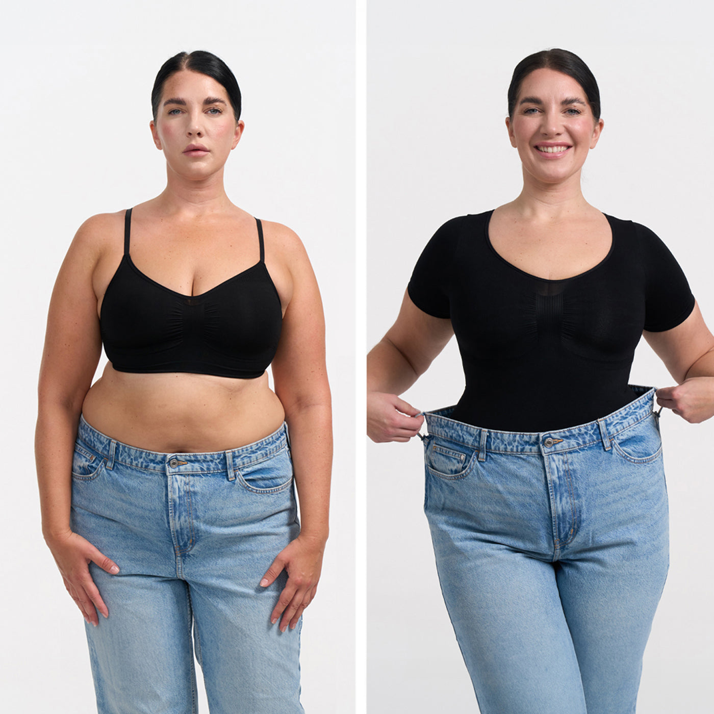 T-shirt bodysuit sculpting shapewear with thong - Secret Sale