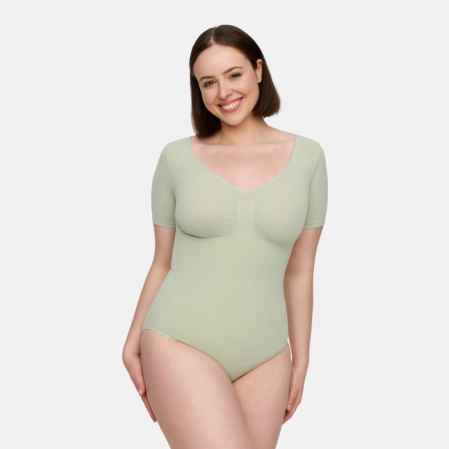 T-shirt bodysuit sculpting shapewear with briefs - Secret Sale