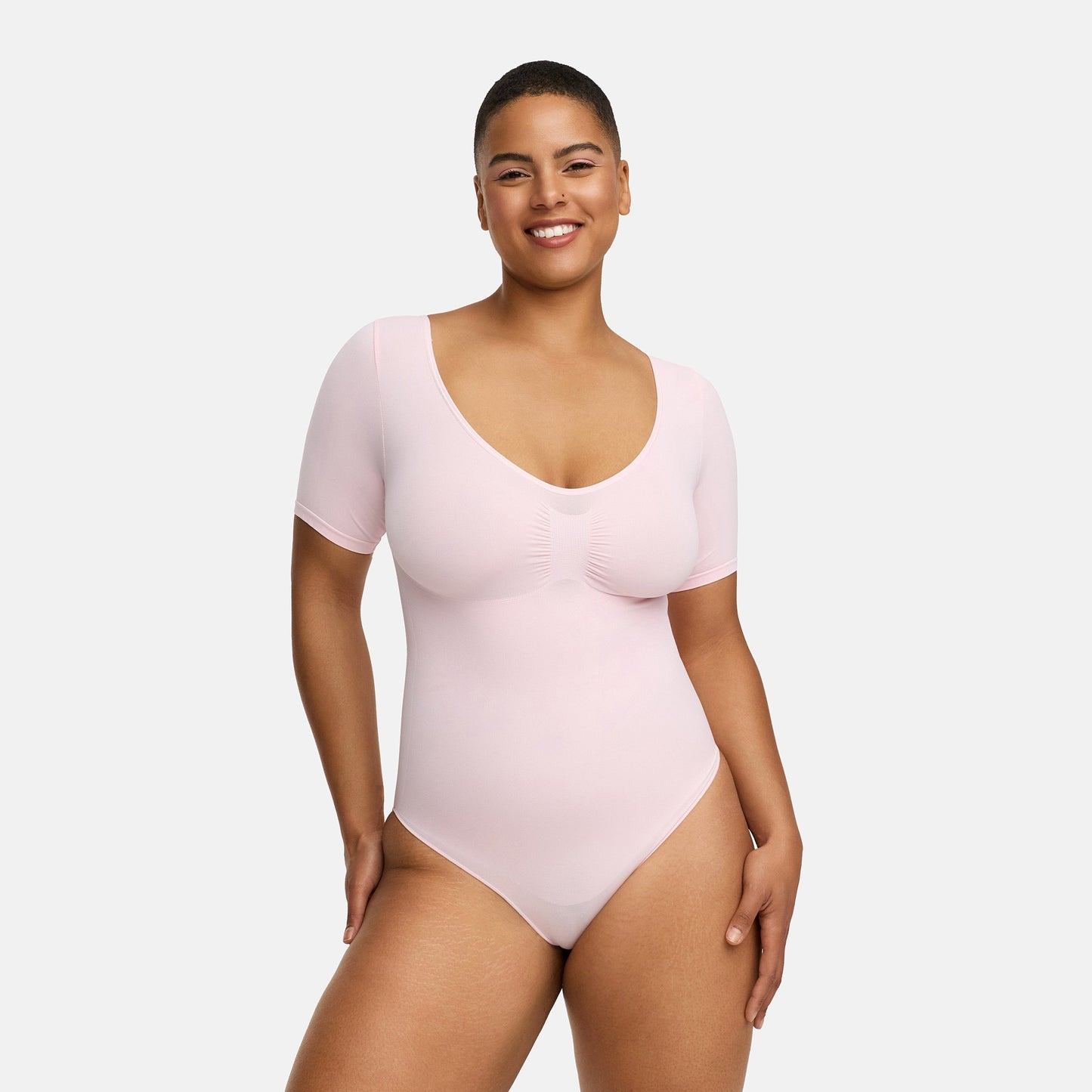 T-shirt bodysuit sculpting shapewear with briefs - Secret Sale
