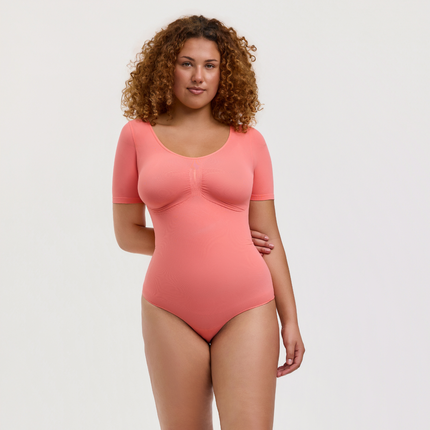 T-shirt bodysuit sculpting shapewear with briefs - Secret Sale (#2)