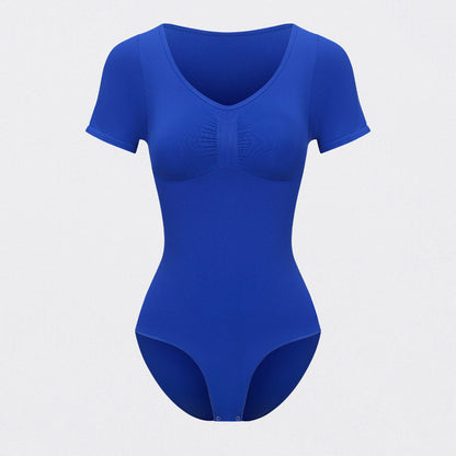T-shirt bodysuit sculpting shapewear with briefs (#2)