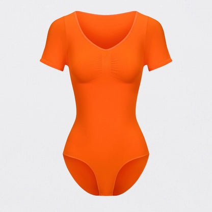 T-shirt bodysuit sculpting shapewear with briefs (#2)