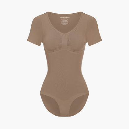 T-shirt bodysuit sculpting shapewear with briefs (#2)