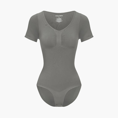 T-shirt bodysuit sculpting shapewear with briefs (#2)
