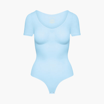 T-shirt bodysuit sculpting shapewear with thong - Secret Sale