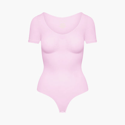 T-shirt bodysuit sculpting shapewear with thong - Secret Sale