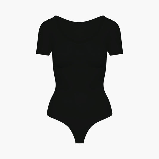 T-shirt bodysuit sculpting shapewear with thong - Secret Sale