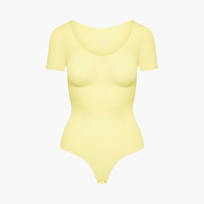 T-shirt bodysuit sculpting shapewear with thong - Secret Sale