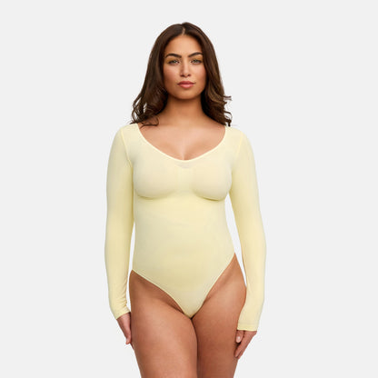 Bodysuit Sculpting Shapewear longsleeve with briefs - Secret Sale