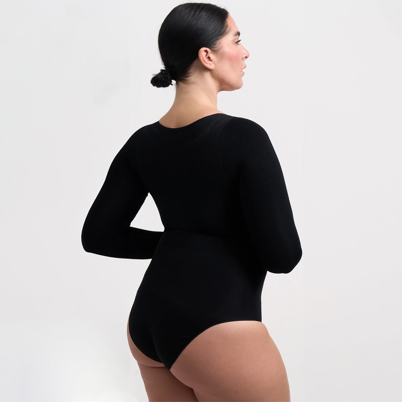 Bodysuit Sculpting Shapewear longsleeve with thong - Secret Sale