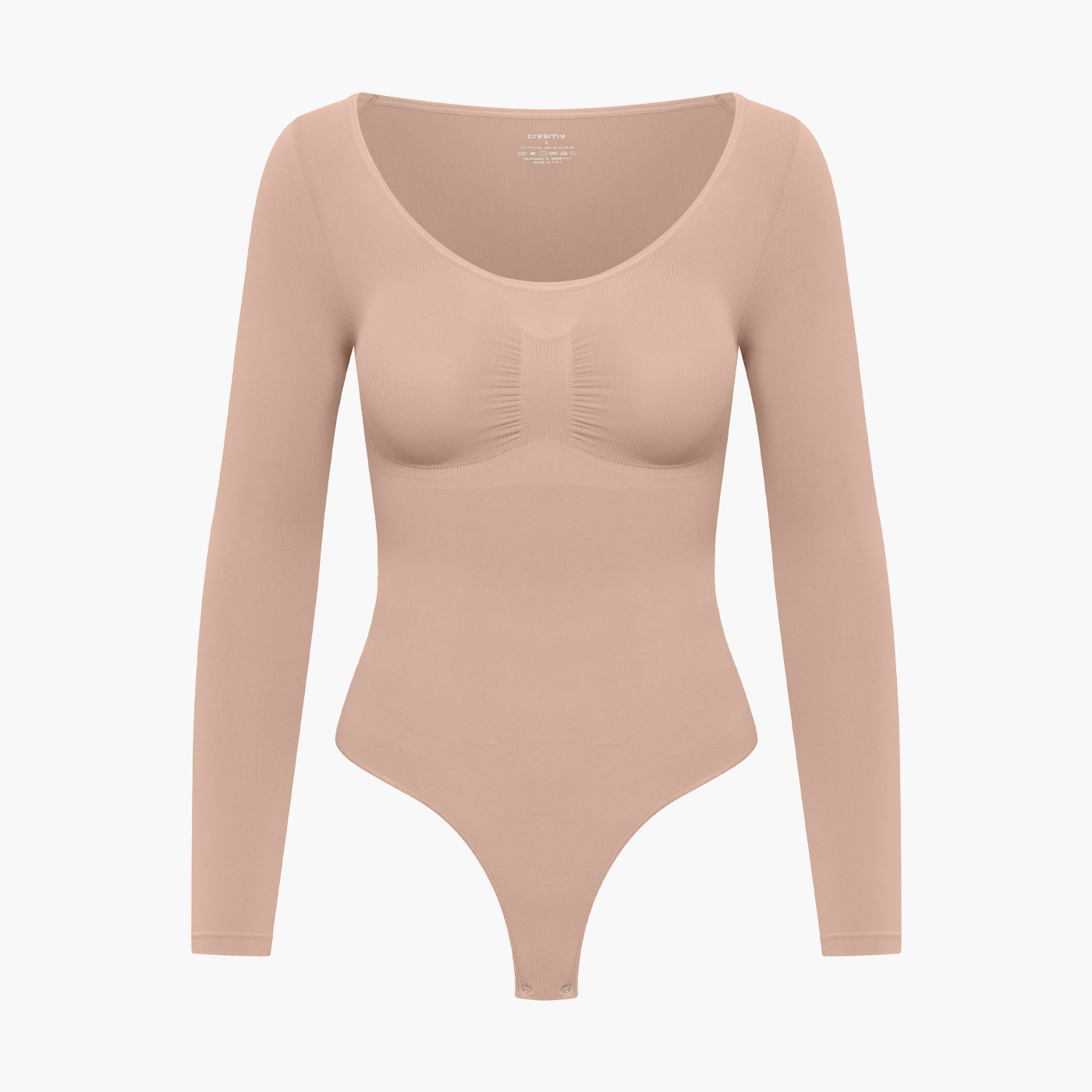 Bodysuit Sculpting Shapewear longsleeve with thong - Secret Sale