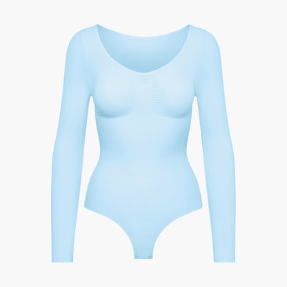 Bodysuit Sculpting Shapewear longsleeve with thong - Secret Sale