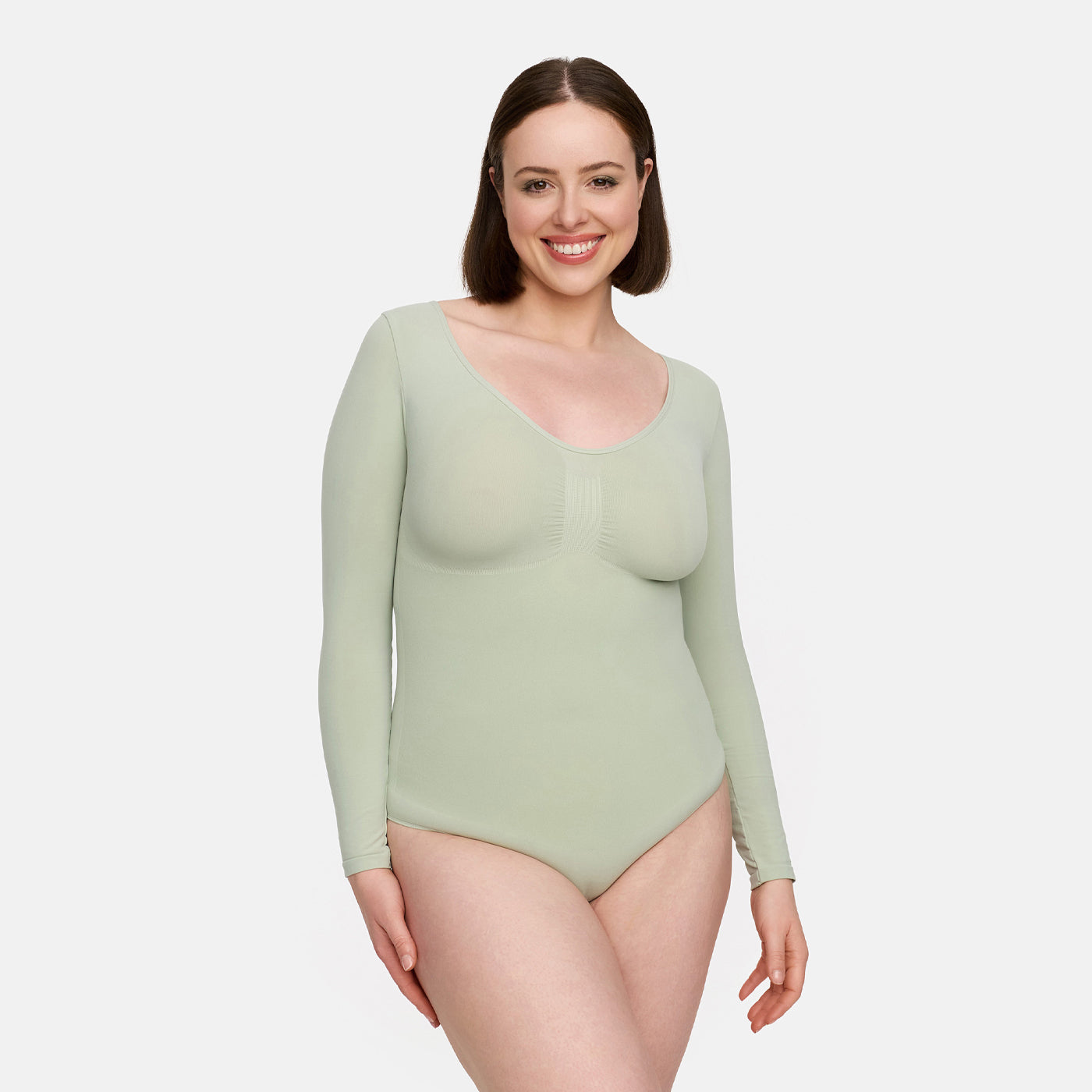 Bodysuit Sculpting Shapewear longsleeve with thong - Secret Sale