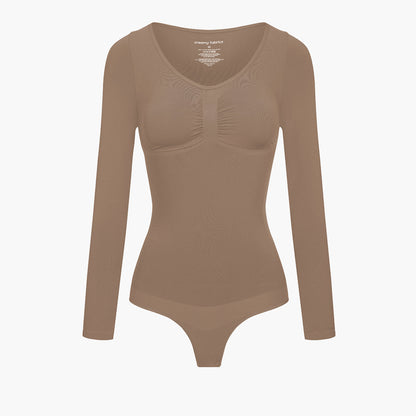 Bodysuit Sculpting Shapewear longsleeve with string (#2)
