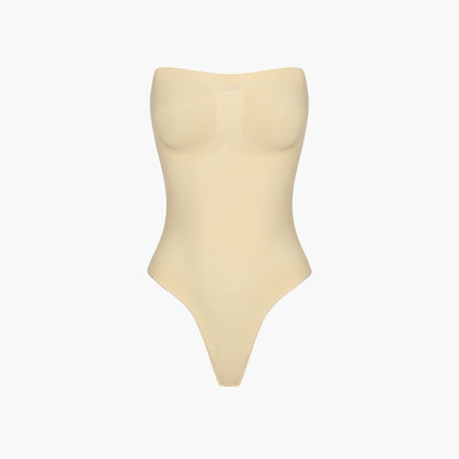 Strapless bodysuit sculpting shapewear with thong - Secret Sale