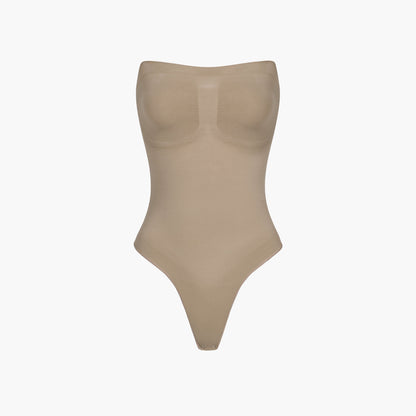 Strapless bodysuit sculpting shapewear with thong - Secret Sale