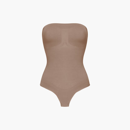 Strapless bodysuit sculpting shapewear with thong - Secret Sale