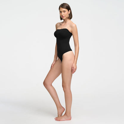 Strapless bodysuit sculpting shapewear with thong - Secret Sale