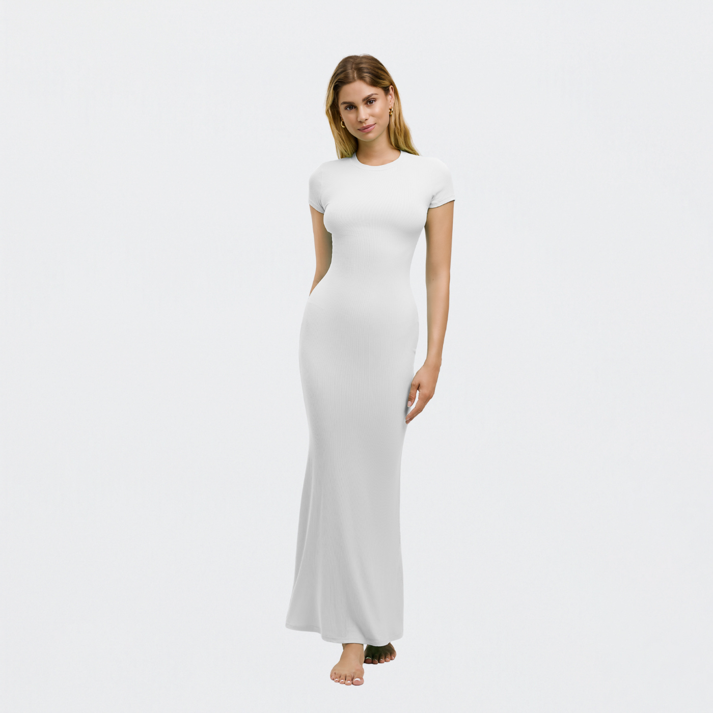 Ribbed T-shirt maxi dress - Secret Sale