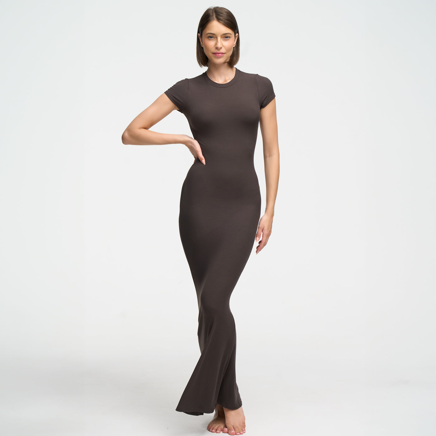Ribbed T-shirt maxi dress - Secret Sale