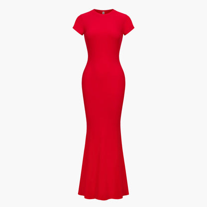 Ribbed T-shirt maxi dress - Secret Sale