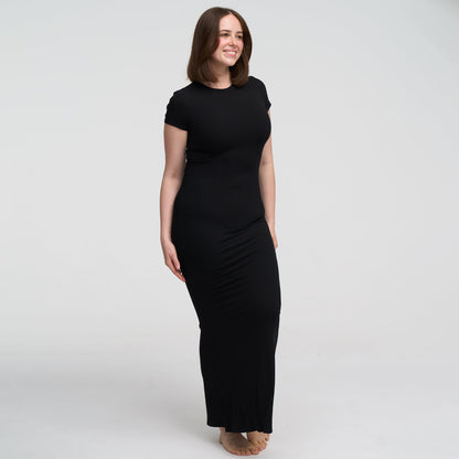 Ribbed T-shirt maxi dress - Secret Sale