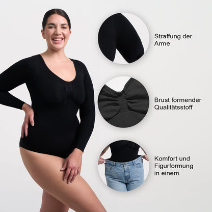 Bodysuit Sculpting Shapewear longsleeve with string