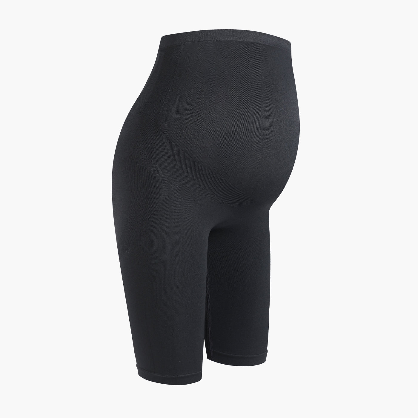 Seamless maternity shorts with a high waistband