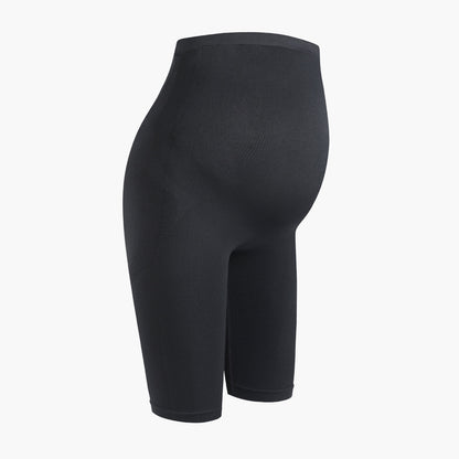 Seamless maternity shorts with a high waistband