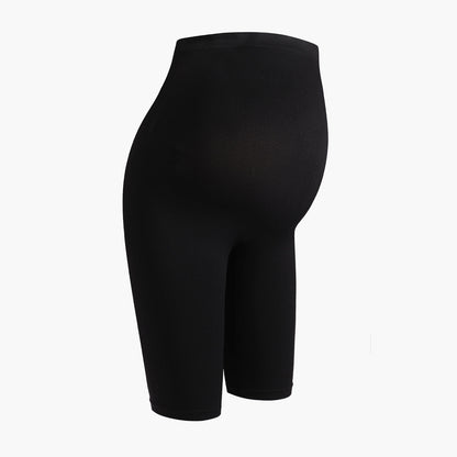 Seamless maternity shorts with a high waistband
