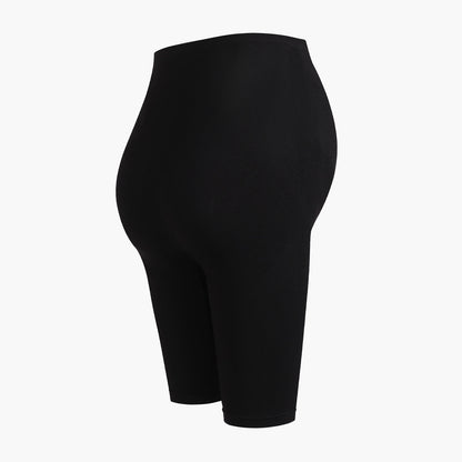 Seamless maternity shorts with a high waistband