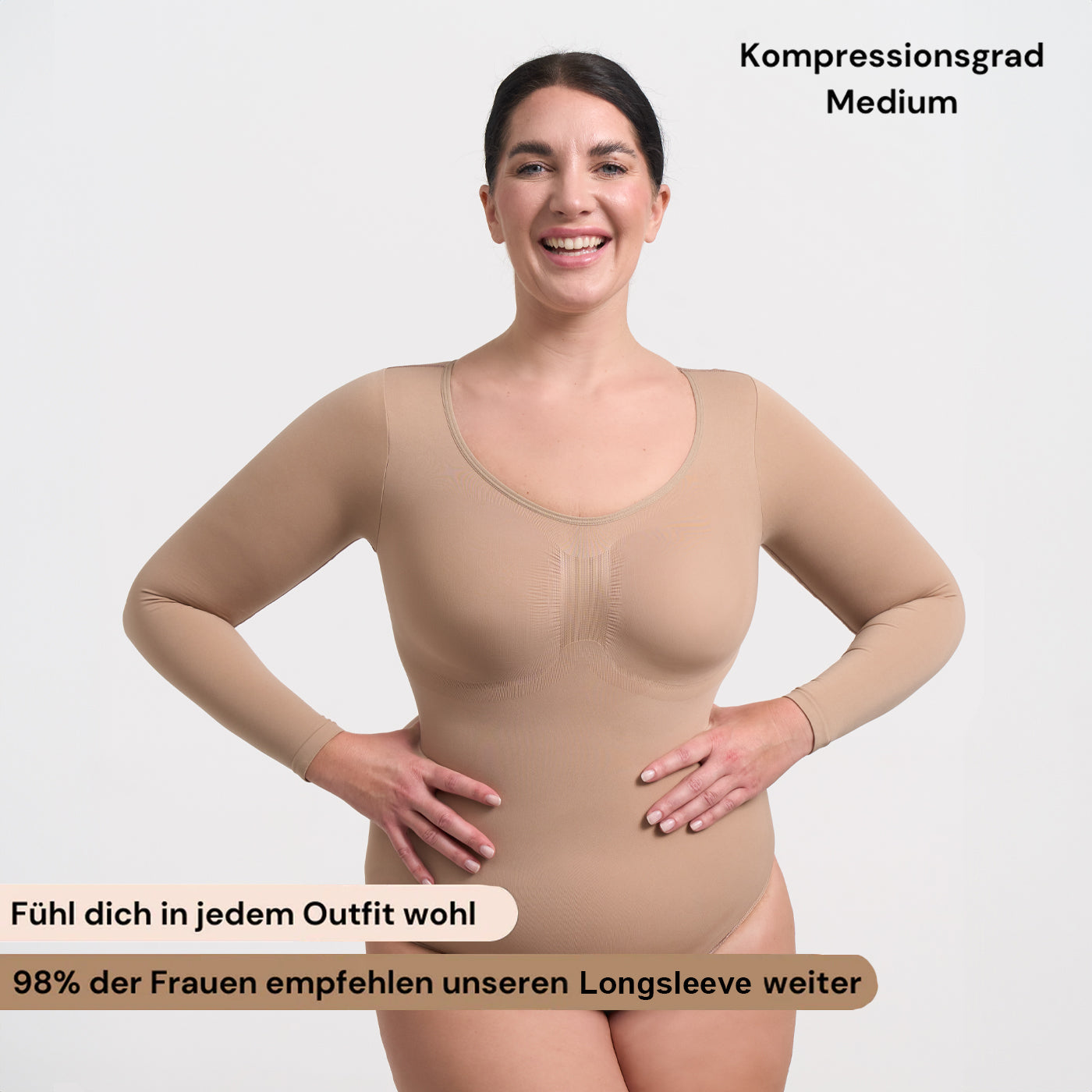 Bodysuit Sculpting Shapewear longsleeve with string