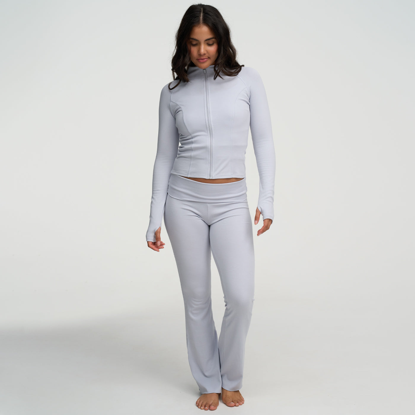 Cotton Body Fitted Zipper Jacket