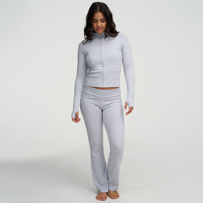 Cotton Body Fitted Zipper Jacket